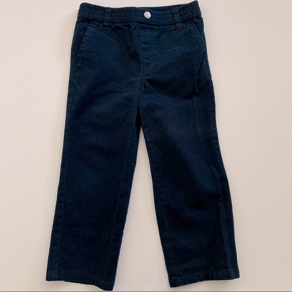E-Land Kids Navy Blue Twill Chino Toddler Pants